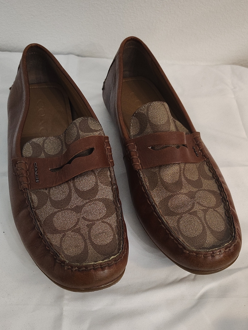 Coach Mott Driver Signature Leather Loafers